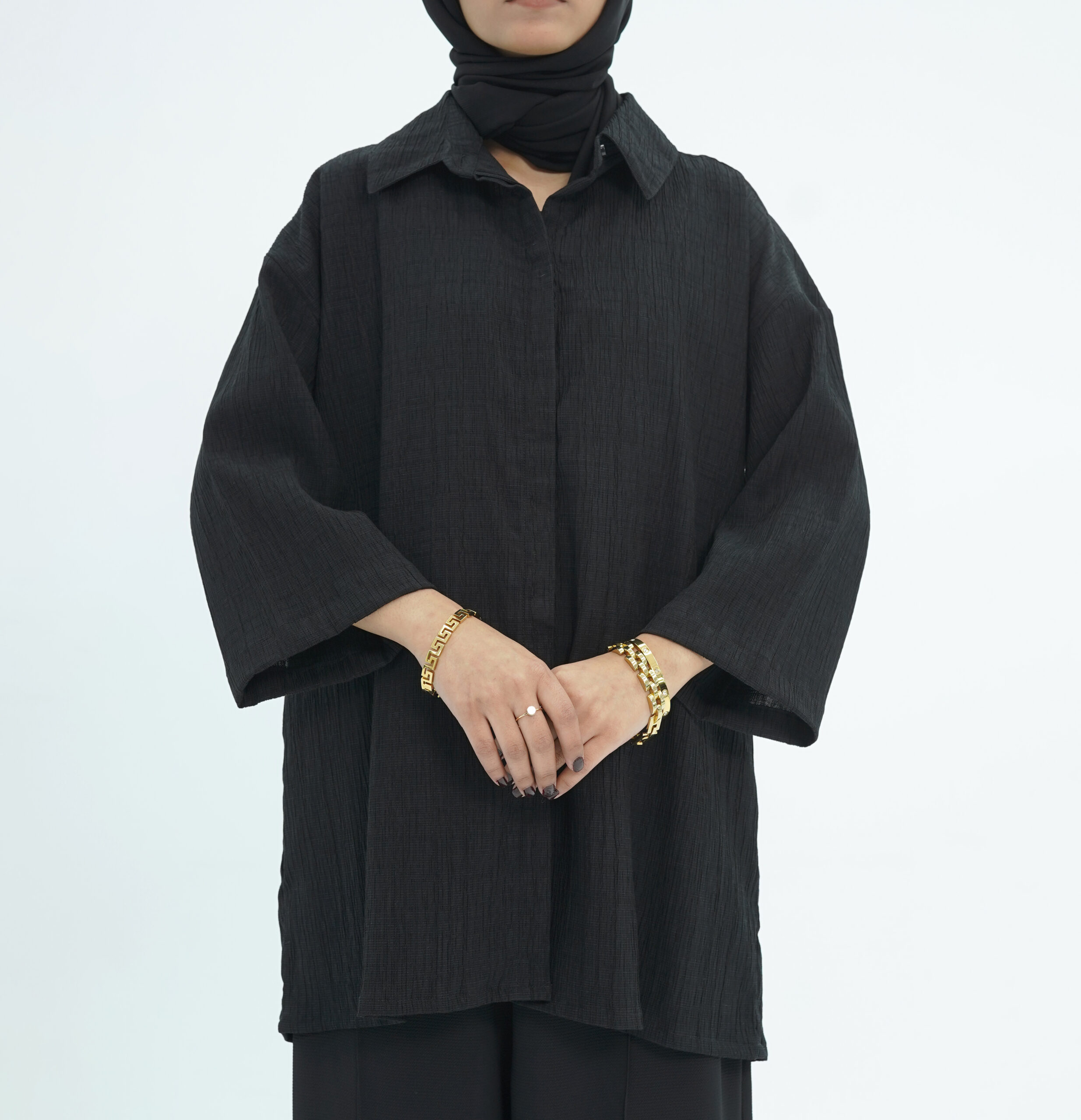 The Noir Ripple Tunic